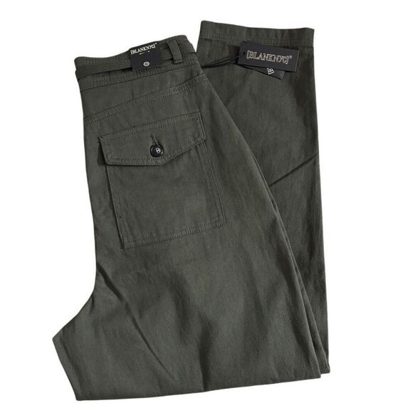 Blank NYC hakuna matata high waisted pleated pant olive green size 28 NEW - Picture 10 of 13